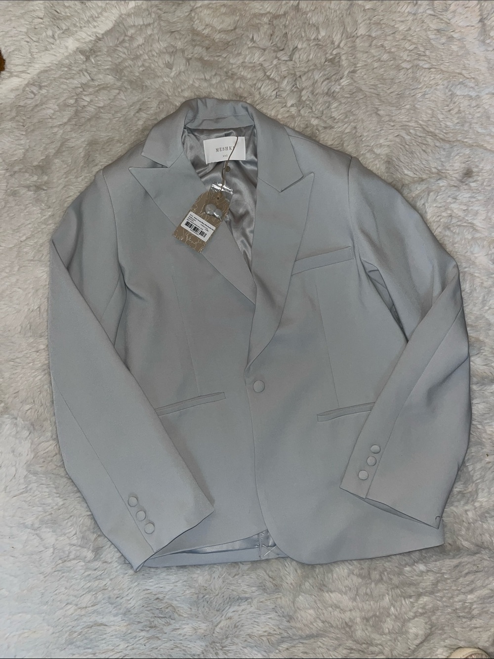 Meshki Over-sized Light Gray Blazer